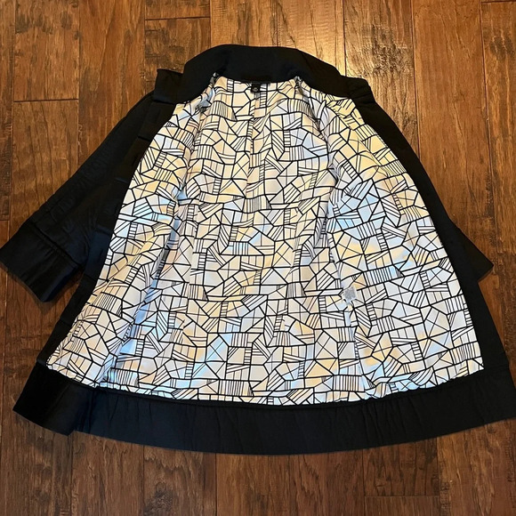 Jonathan Saunders for Target Button Down Bright Black Lined Winter Coat, XS - Picture 5 of 8